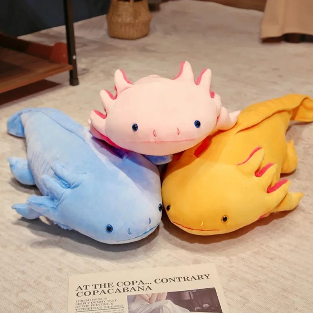 Peluche axolotl kawaii – Doudou ultra doux et réconfortant pour enfant ou déco cocooning – Image 5