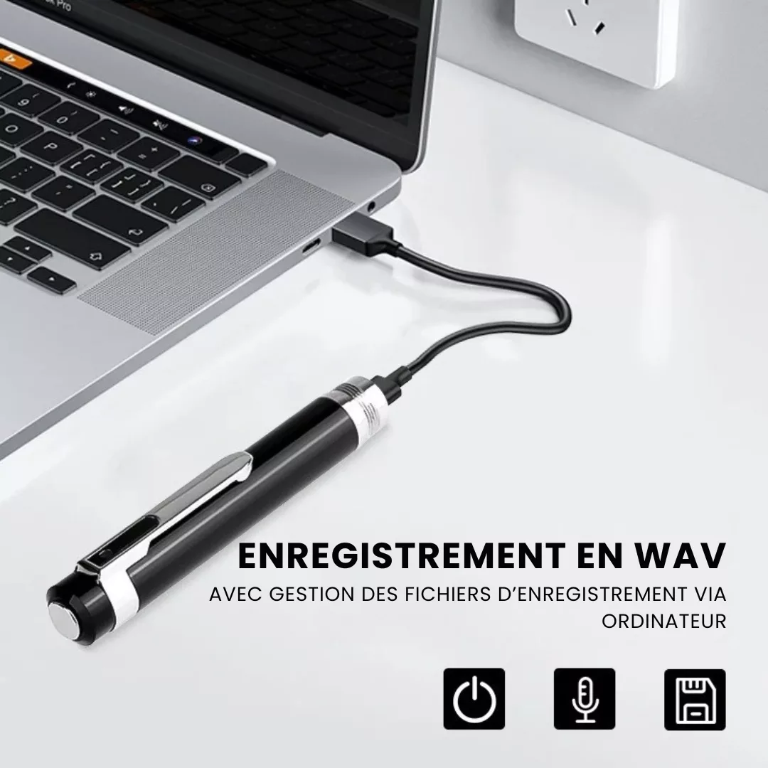 Caméra espion stylo avec enregistrement audio