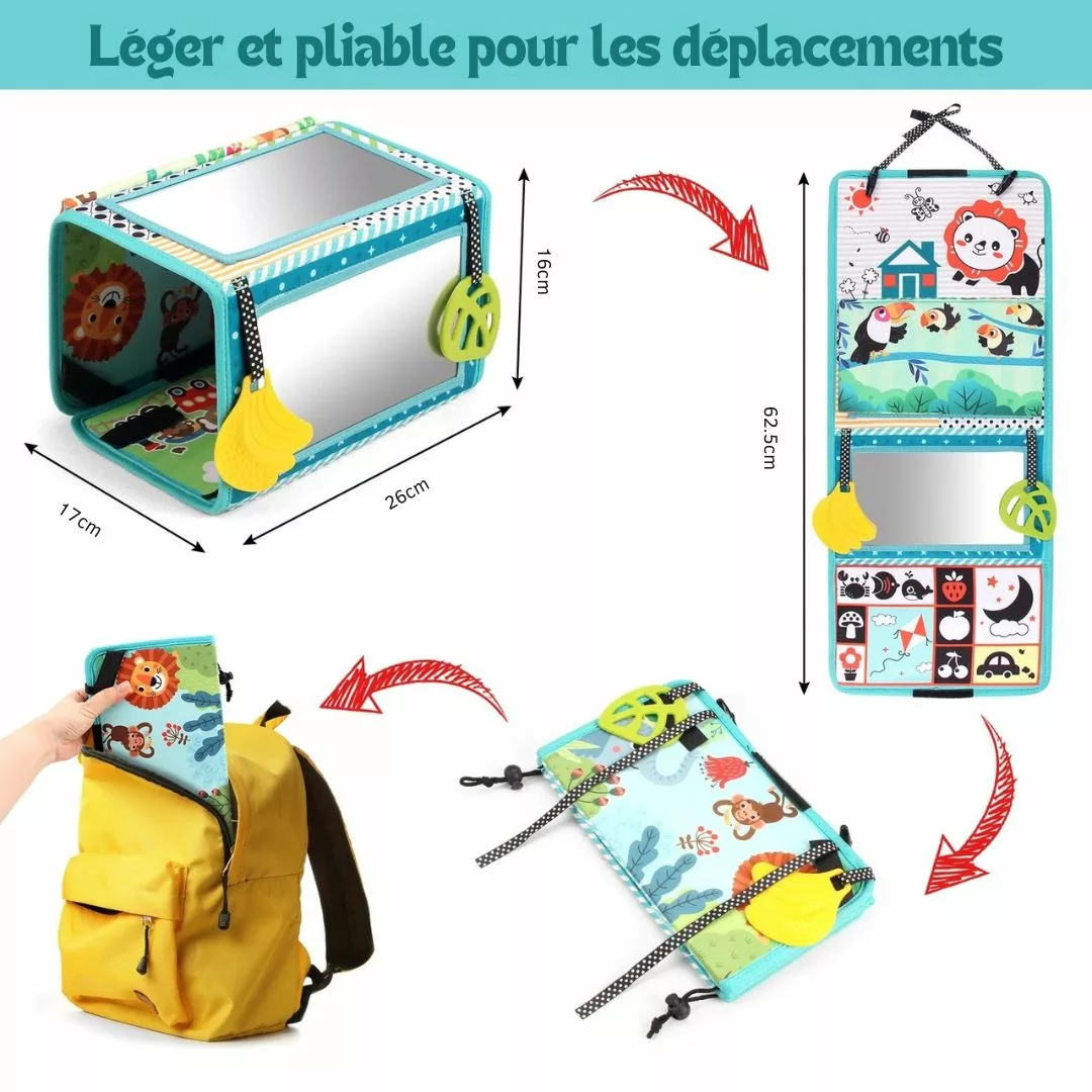 Livre sensoriel bébé – Eveil Montessori tout en douceur – Stimule les sens et la motricité dès 6 mois – Image 5