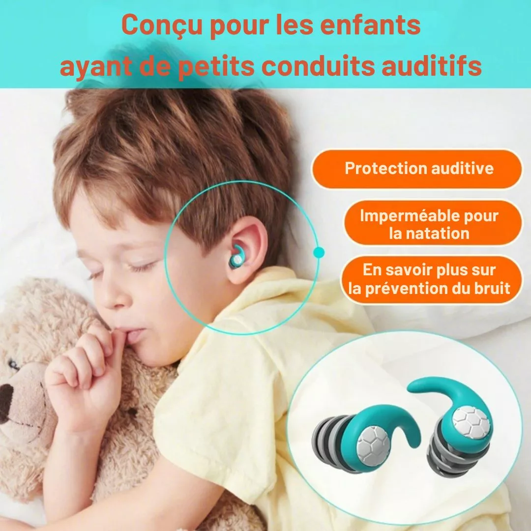 Bouchon oreille enfant – Protection efficace eau et bruit – Idéal piscine, sommeil, avion
