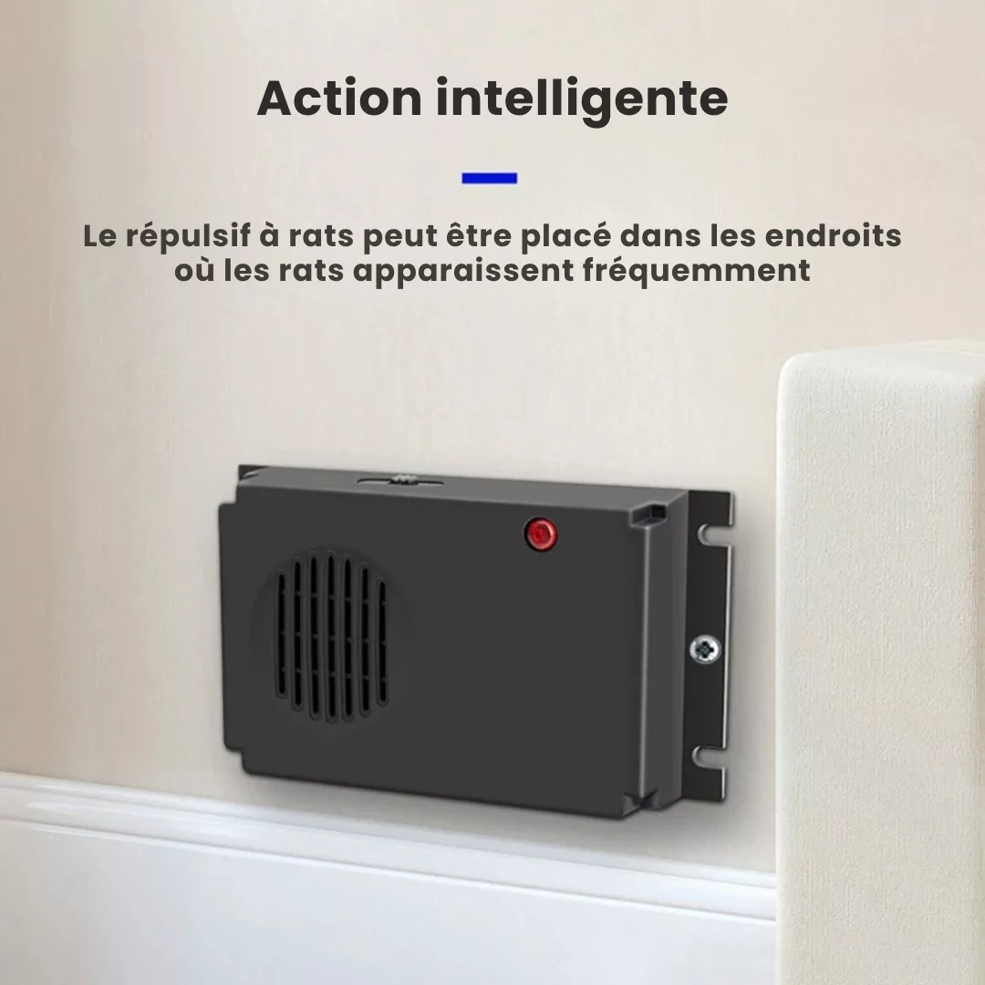 Boîtier répulsif ultrason contre rats extérieur – Protection efficace sans produits chimiques – Idéal jardin et terrasse