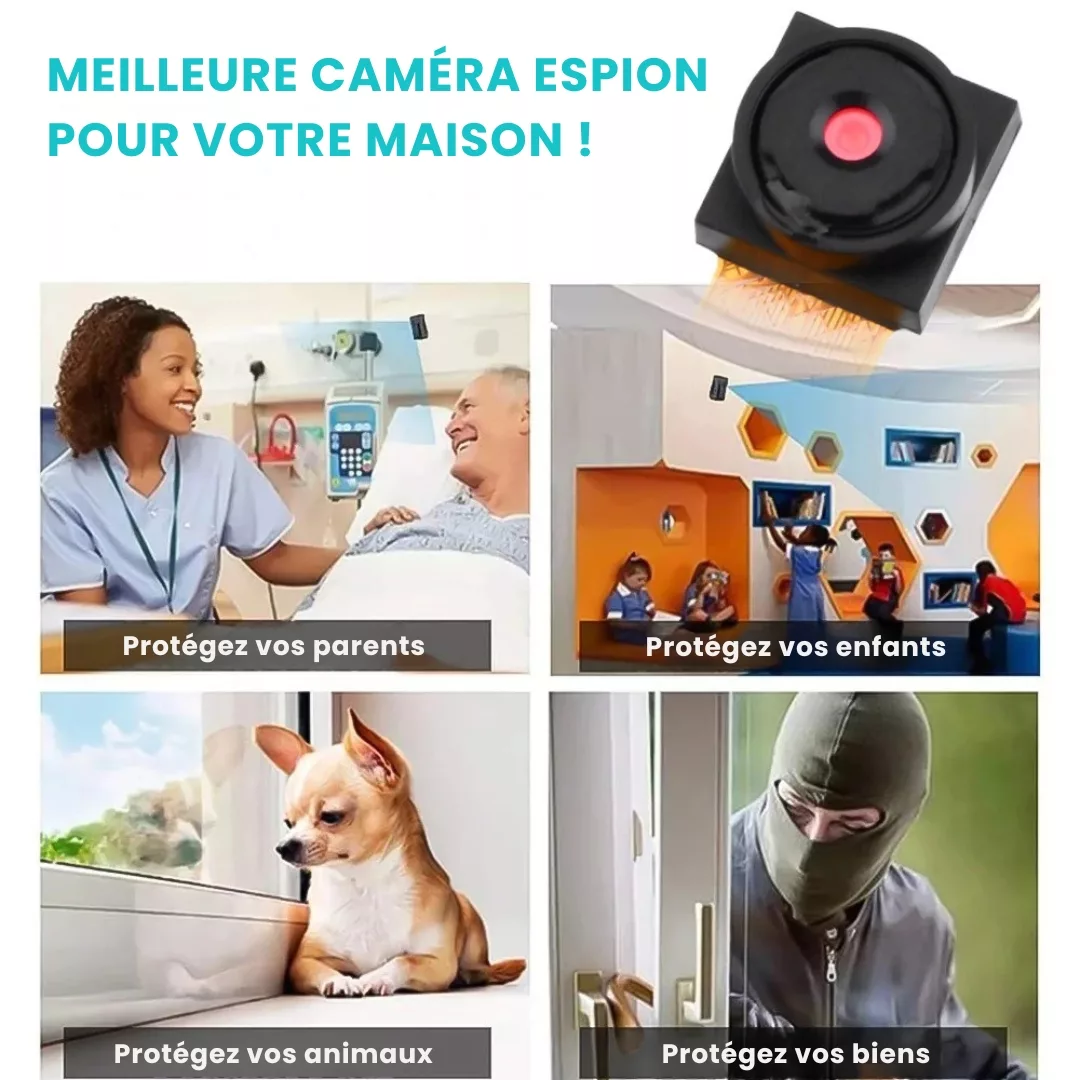 Caméra espion dans bouton de chemise – Surveillance discrète ultra réaliste pour enregistrements secrets professionnels