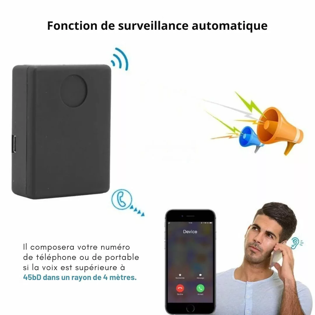 Micro espion gsm dissimulable dans meuble – Surveillance audio discrète et illimitée à distance via carte SIM