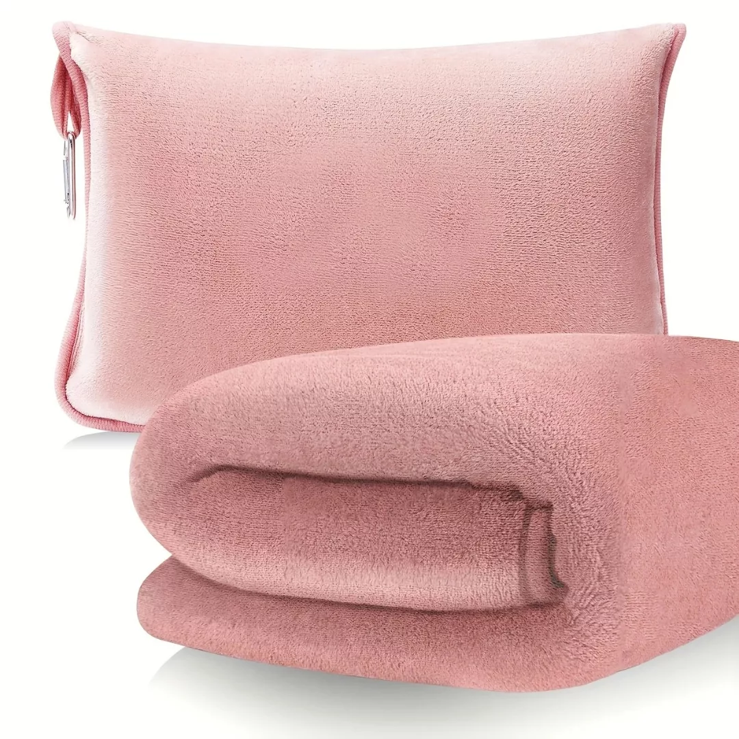 Oreiller de voyage convertible en couverture – Confort 2-en-1 pour des trajets sereins et des nuits bien au chaud