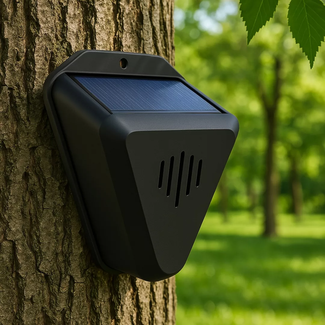 Répulsif ultrason solaire pour pigeons – Éloigne efficacement les nuisibles sans produits chimiques – Écologique & autonome