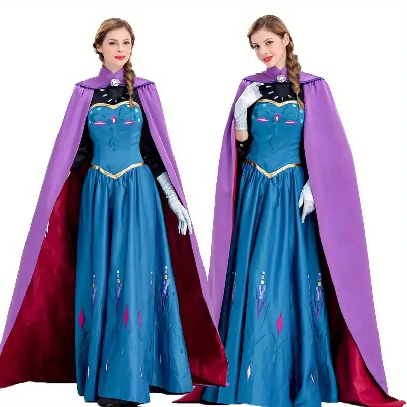 Robe déguisement Reine des Neiges adulte – style Elsa givrée élégante