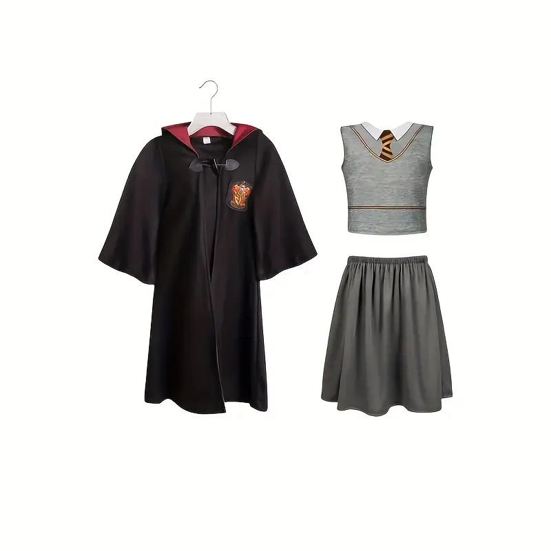 Déguisement Hermione Granger fille – robe sorcière Gryffindor avec accessoires