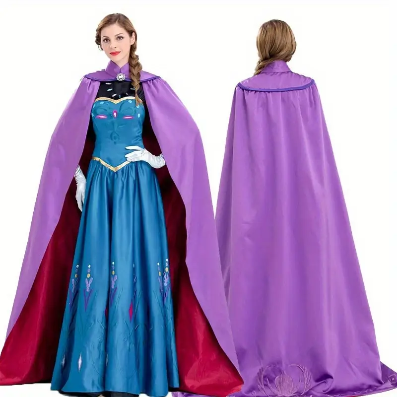 Robe déguisement Reine des Neiges adulte – style Elsa givrée élégante