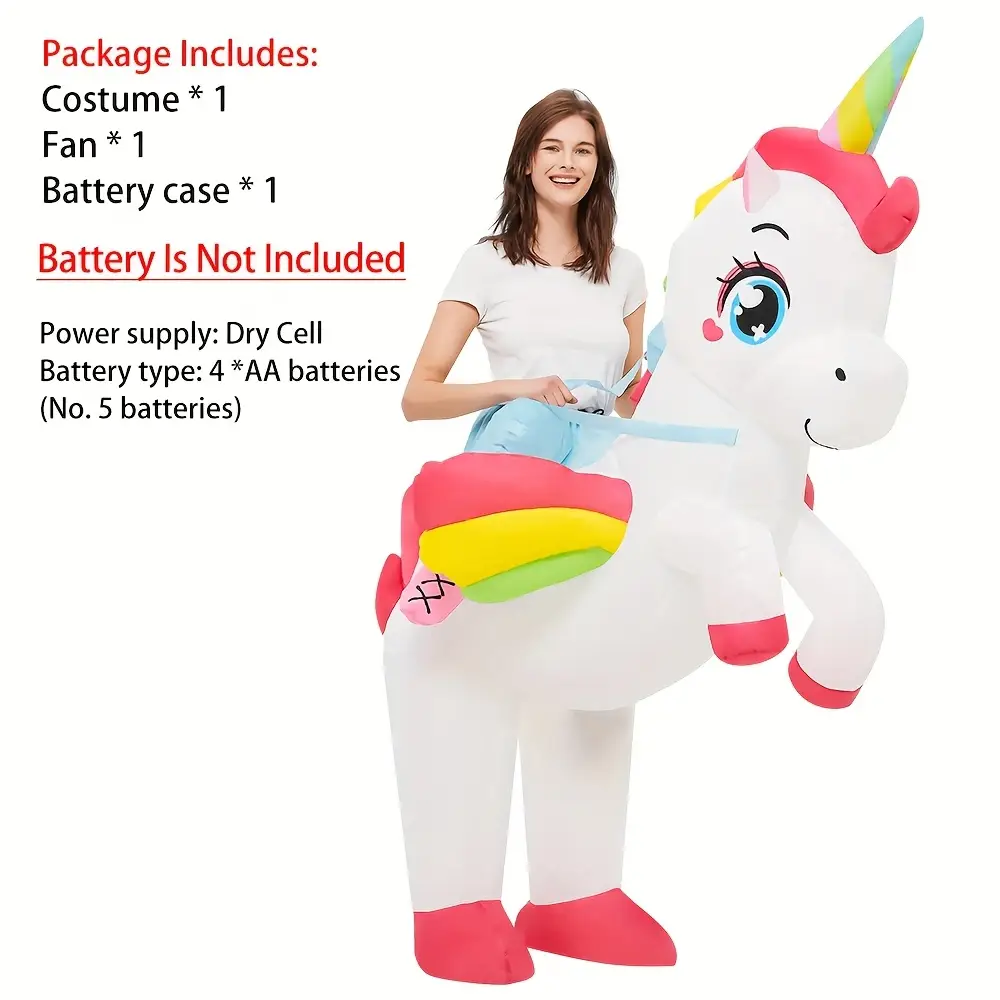 Costume gonflable licorne adulte – déguisement amusant pour fêtes et événements