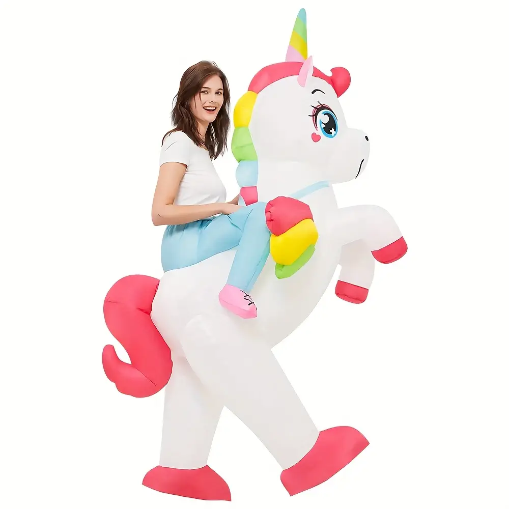 Costume gonflable licorne adulte – déguisement amusant pour fêtes et événements