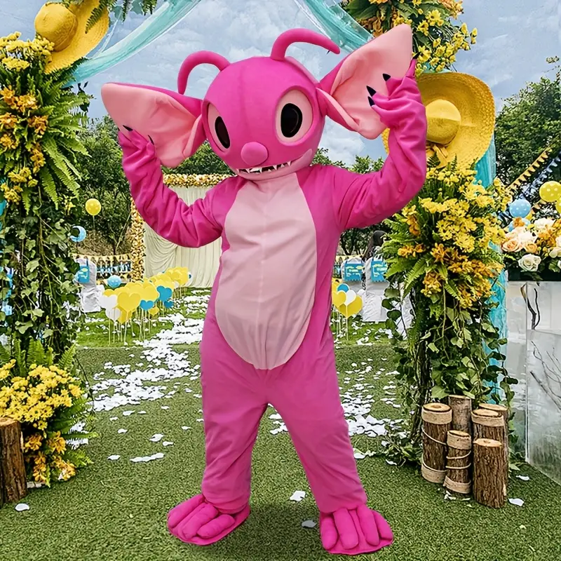 Costume mascotte Stitch Disney à capuche – peluche douce effet cocooning