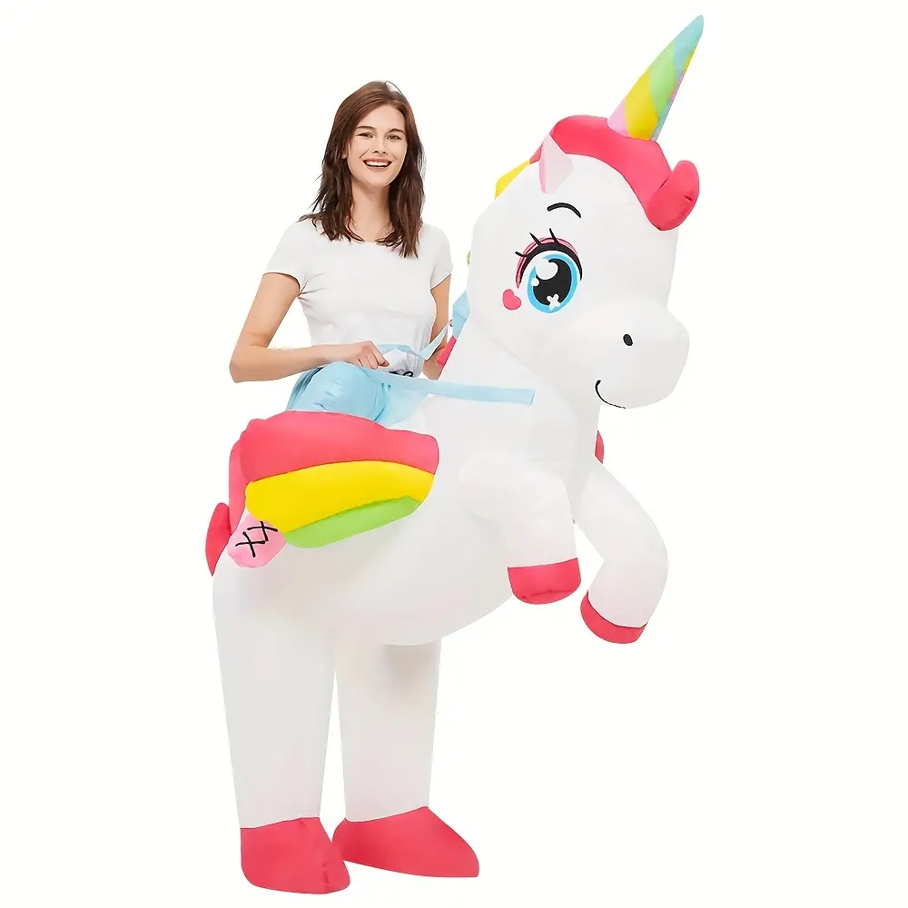 Costume gonflable licorne adulte – déguisement amusant pour fêtes et événements