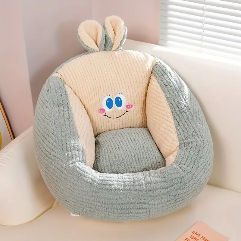 Coussin peluche anime grand yeux – ultra doux lavable pour décoration cosy
