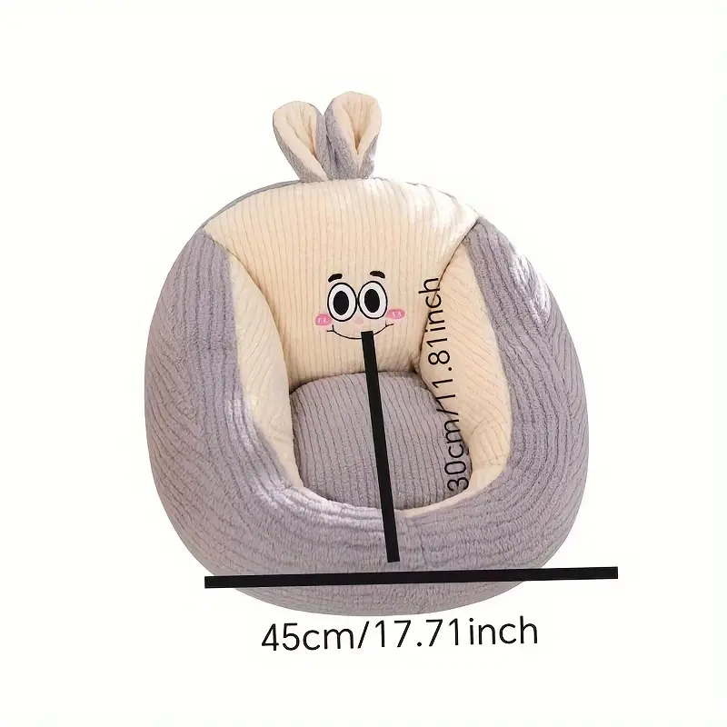 Coussin peluche anime grand yeux – ultra doux lavable pour décoration cosy