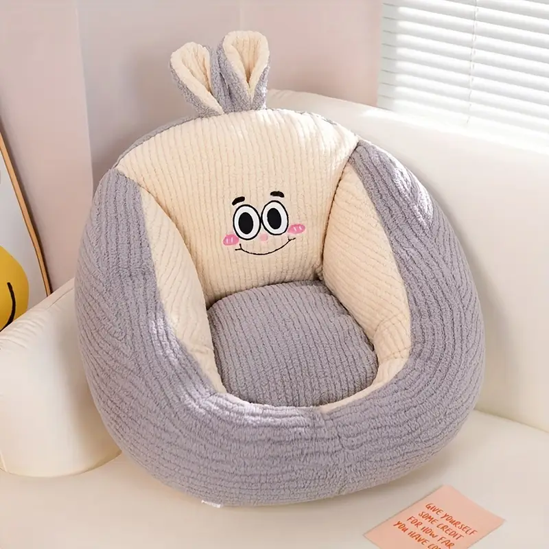 Coussin peluche anime grand yeux – ultra doux lavable pour décoration cosy