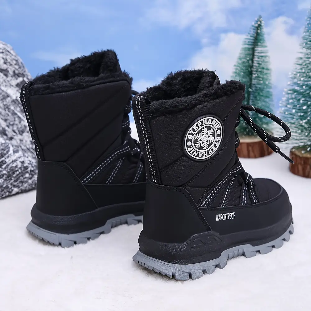 Bottes de neige enfant imperméables – doublure chaude et semelle antidérapante